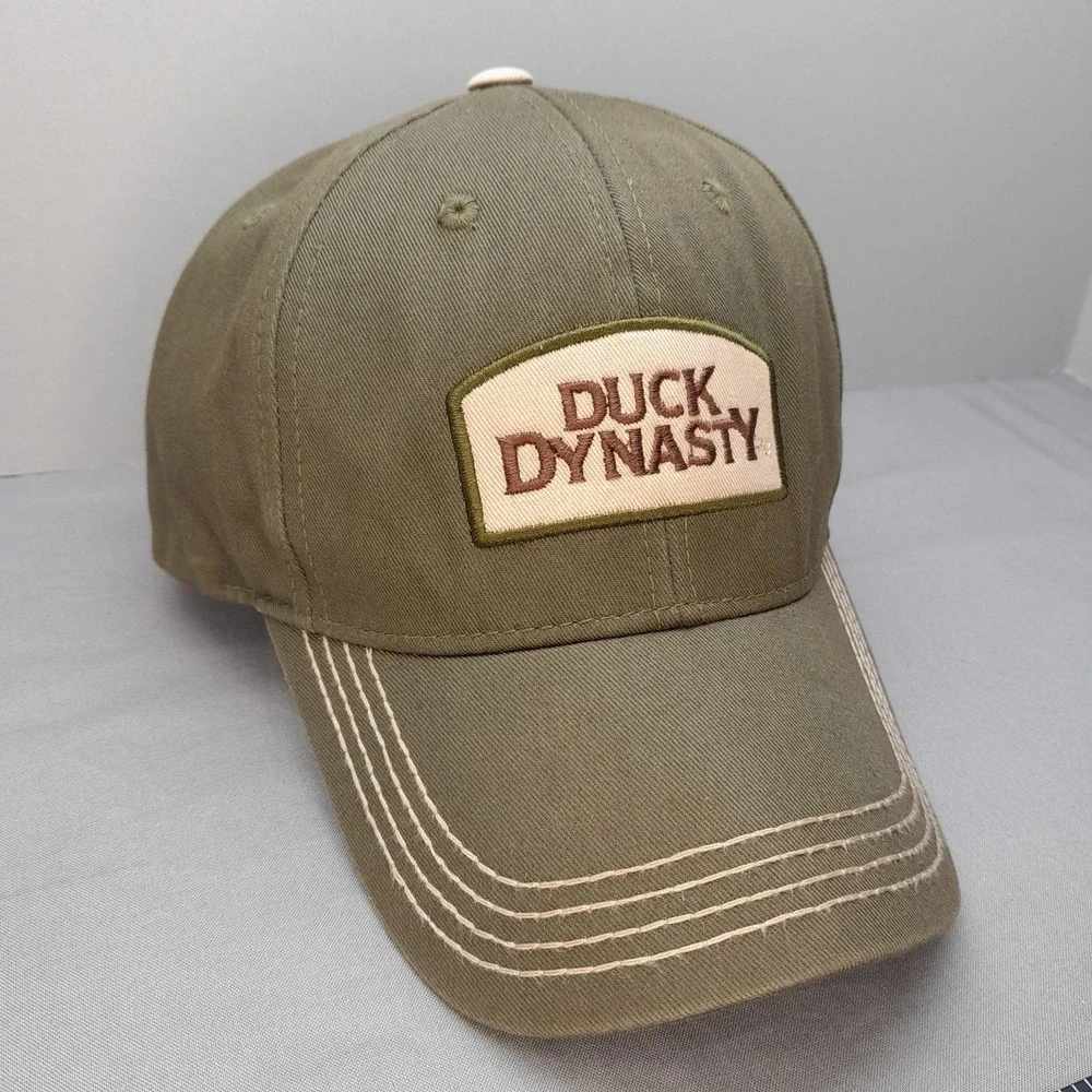 Duck Dynasty A&E‎ Strapback Hat Olive Green Brown Adjustable Cap Logo TV Show